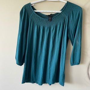 BOGO Teal 3/4 Sleeve Blouse